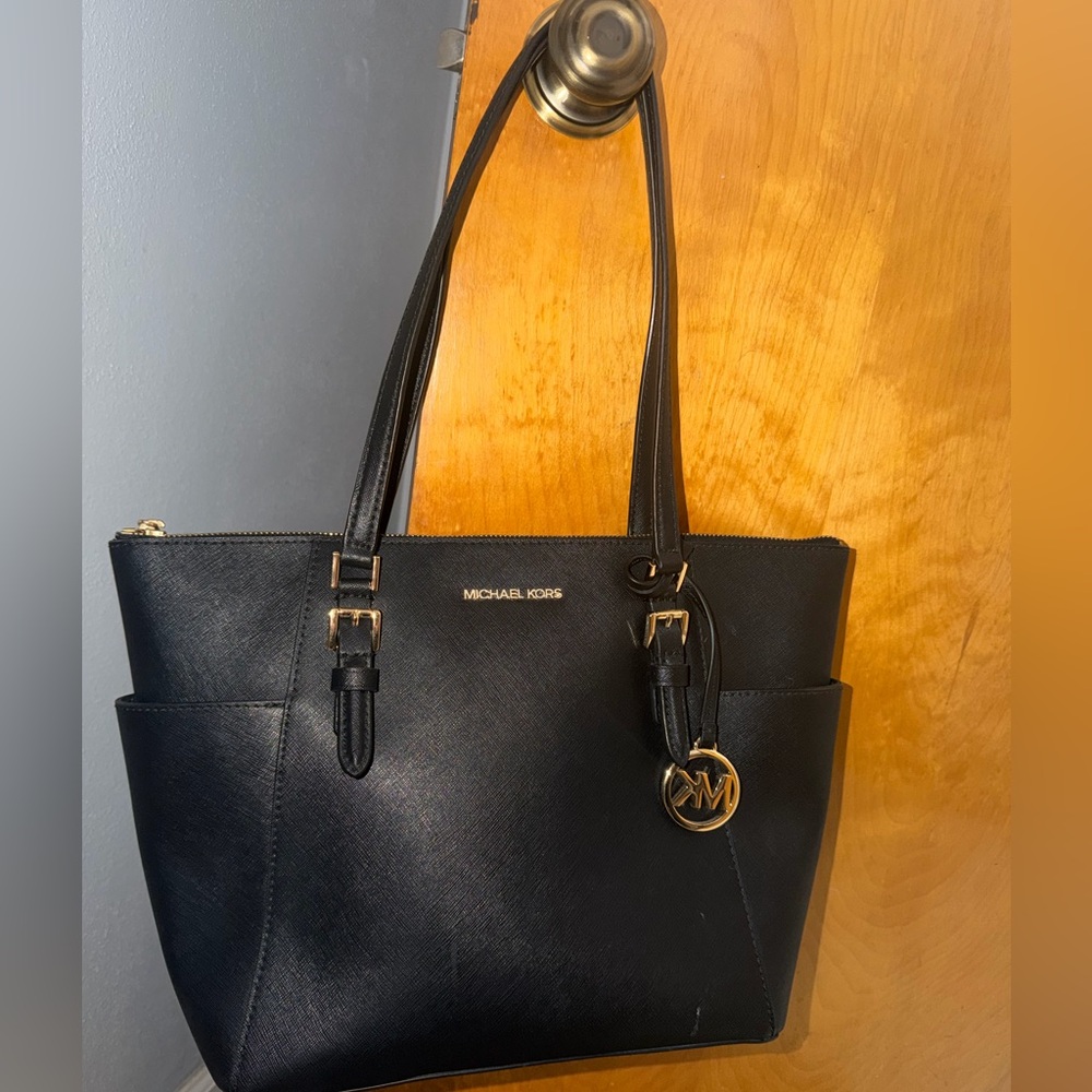 Michael Kors Black Leather Tote